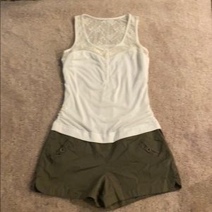 Rewind romper shorts/tank one piece SZ large